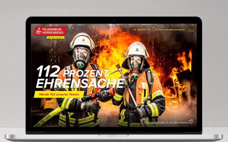 Feuerwehr Herrenberg Website Desktop